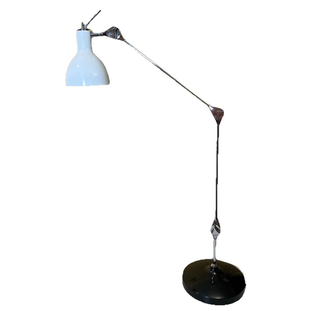 Thomas O'Brien Vtg Y2K Modern Floor Lamp Articulated Arm Weighted MCM Industrial